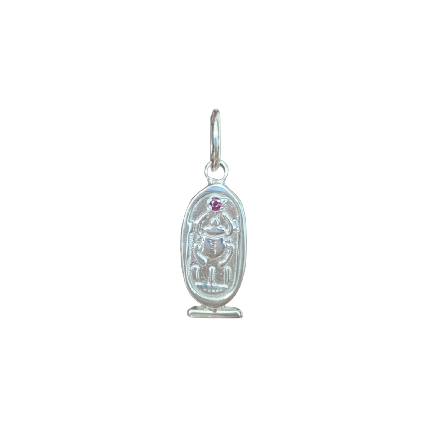 Sterling Silver Ruby Khartouche Pendant