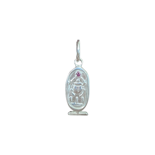 Sterling Silver Ruby Khartouche Pendant